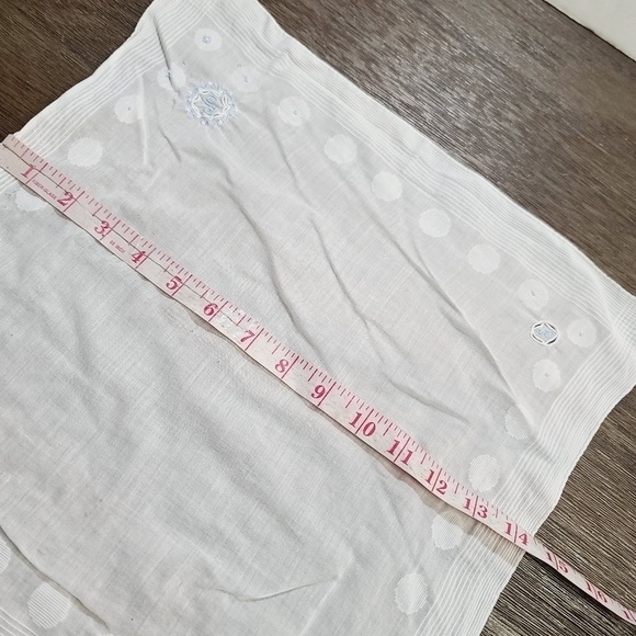 Vintage White Cotton Blue Embroidered S Initial Handkerchief - Picture 5 of 9